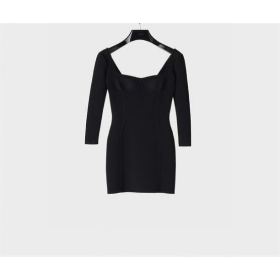 2A61Z496P.38NO - ROBE COURTE MANCHES LONGUES