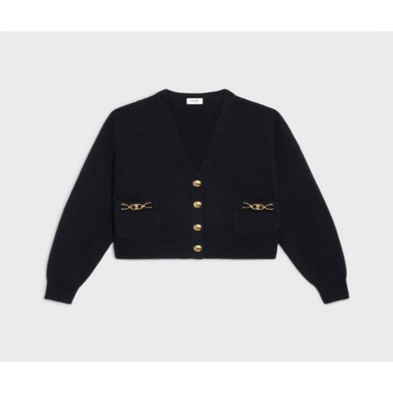 2A87T317V.38NO - CARDIGAN CROPPED SIGNATURE