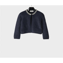 2AD7L440U.07BL - VESTE CARDIGAN GALON BRODE