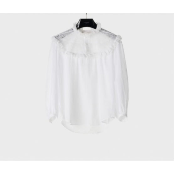 2C02B455W.01RD - CHEMISE ROMY PLASTRON BRODE