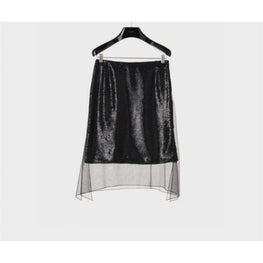 2J498509S.38NO - JUPE FOULARD FENTES CÔTÉS