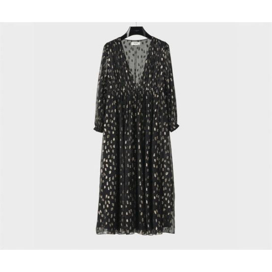 2R20L158J.38NO - ROBE LONGUE DECOLLETE V