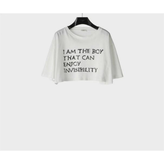 2X92E671Q.01OB - T-SHIRT CROPPED I AM THE BOY