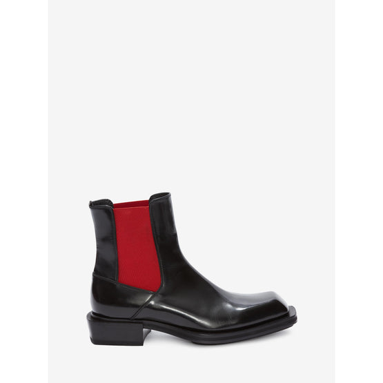 Half leather boots