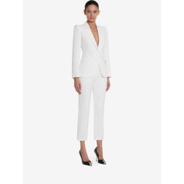 Leaf crepe cigarette trousers