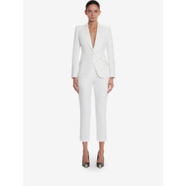 Leaf crepe cigarette trousers