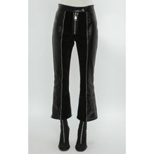 Zipped leather trousers