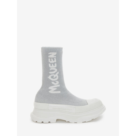 McQueen Graffiti Knit Tread Slick Boot