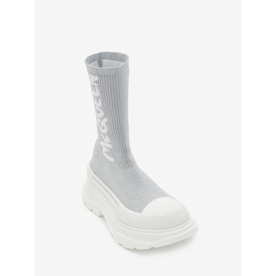 McQueen Graffiti Knit Tread Slick Boot