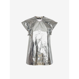 Cap Sleeve Metallic T-shirt