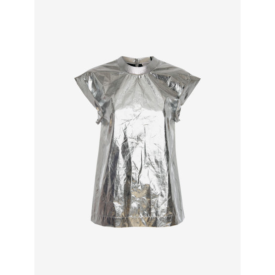 Cap Sleeve Metallic T-shirt