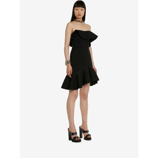 Ruffled Bustier Mini Dress