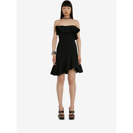 Ruffled Bustier Mini Dress