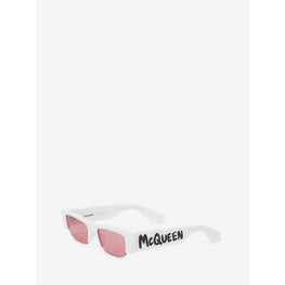 McQueen Graffiti Slashed Sunglasses