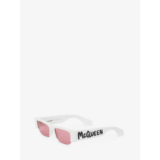 McQueen Graffiti Slashed Sunglasses
