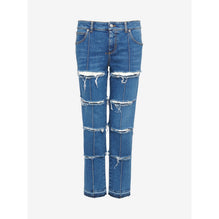 Low-waisted Slashed Jeans