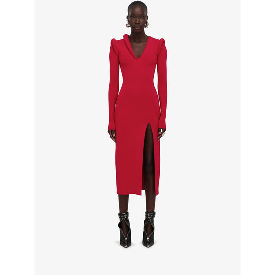 Ribbed-knit Midi Dress