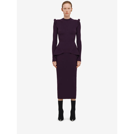 Ribbed Pencil Skirt
