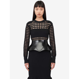 Knitted Mesh Midi Dress