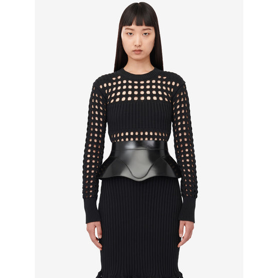 Knitted Mesh Midi Dress