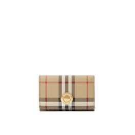 스몰 체크 폴딩 지갑-ARCHIVE BEIGE