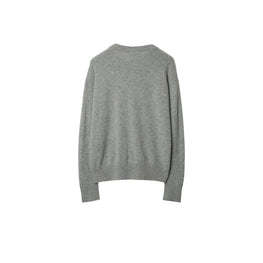 캐시미어 스웨터-LIGHT GREY MELANGE