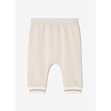 [NB UNISEX] 베이지 스트라이프 커프 스웻팬츠