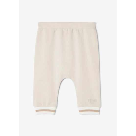 [NB UNISEX] 베이지 스트라이프 커프 스웻팬츠