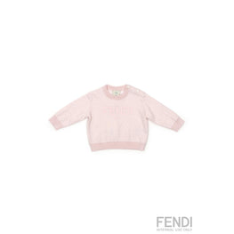 [NB UNISEX] 베이비 핑크 로고 자수 니트