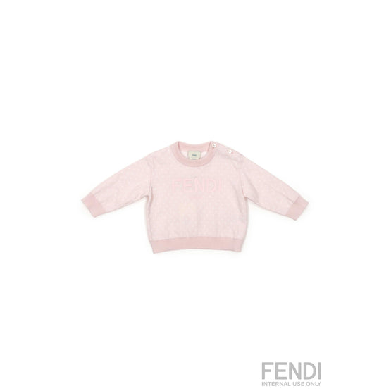[NB UNISEX] 베이비 핑크 로고 자수 니트