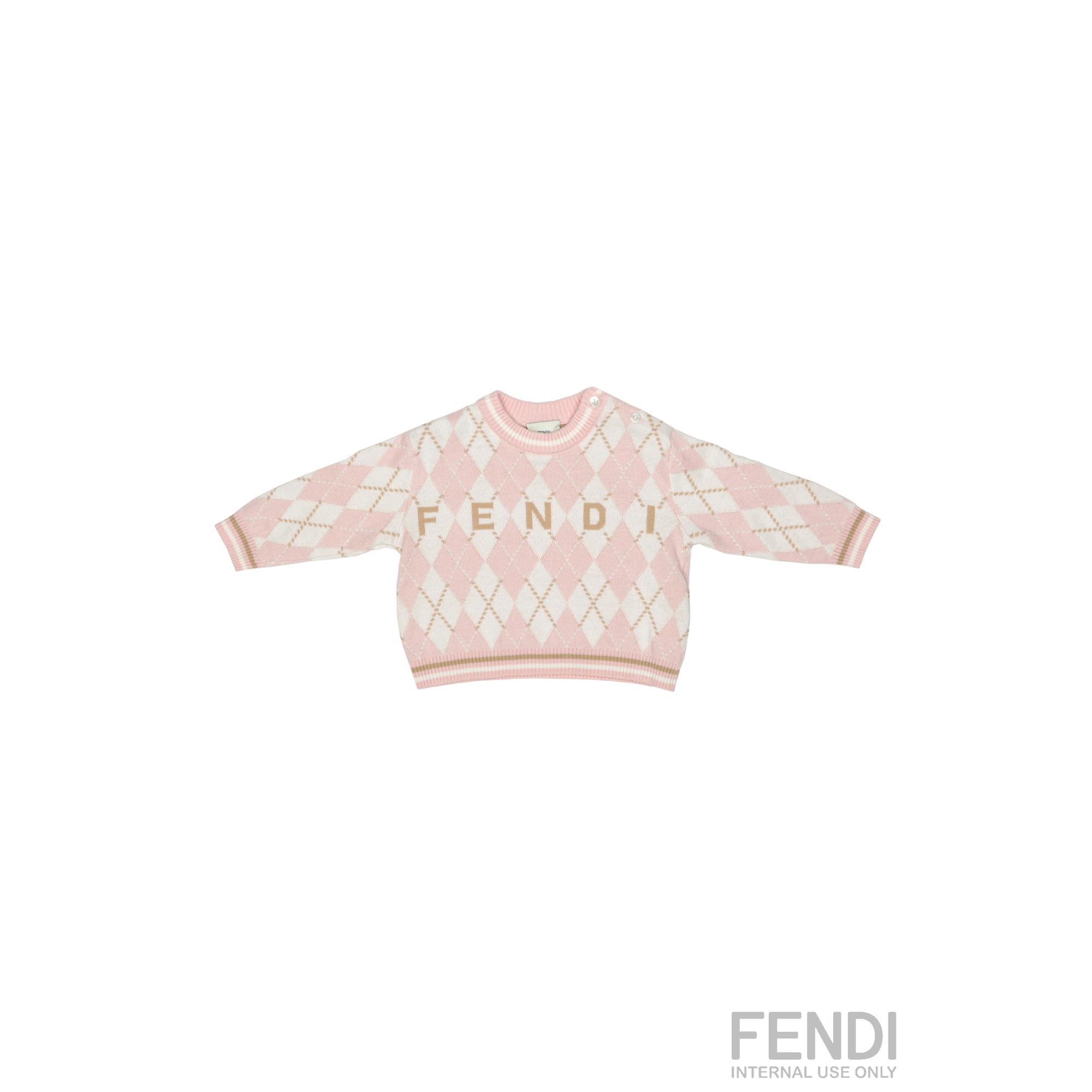 [NB UNISEX] 핑크 클래식 아가일 패턴 니트