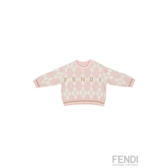 [NB UNISEX] 핑크 클래식 아가일 패턴 니트