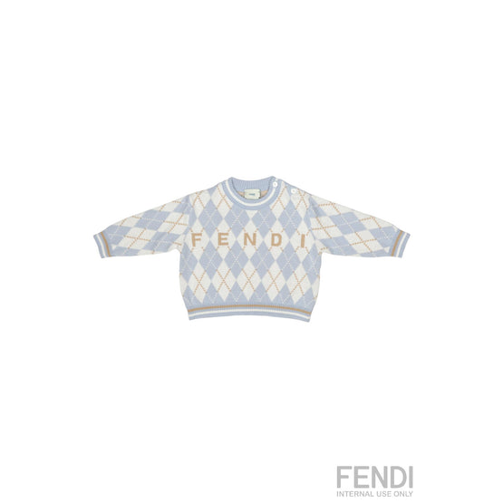 [NB UNISEX] 블루 클래식 아가일 패턴 니트