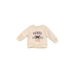 [NB UNISEX] 베이지 베어 로고 포인트 스웻셔츠