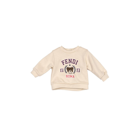 [NB UNISEX] 베이지 베어 로고 포인트 스웻셔츠