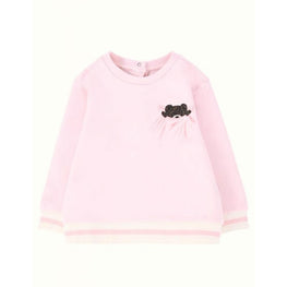 [NB UNISEX] 핑크 베어 프린트 스웻셔츠
