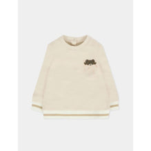 [NB UNISEX] 베이지 베어 프린트 스웻셔츠
