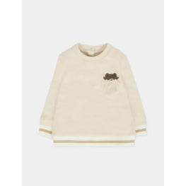 [NB UNISEX] 베이지 베어 프린트 스웻셔츠