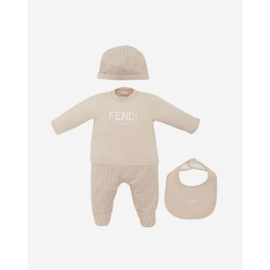 [NB UNISEX] 베이지 베이비 로고 세트