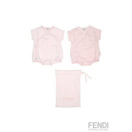 [NB UNISEX] 핑크 FF 모노그램 베이비 세트