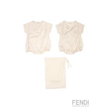 [NB UNISEX] 베이지 FF 모노그램 베이비 세트