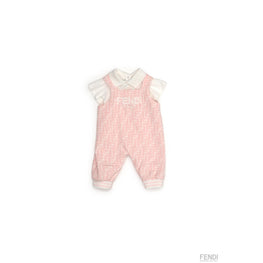 [NB UNISEX] 핑크 FF 모노그램 레이어드 우주복