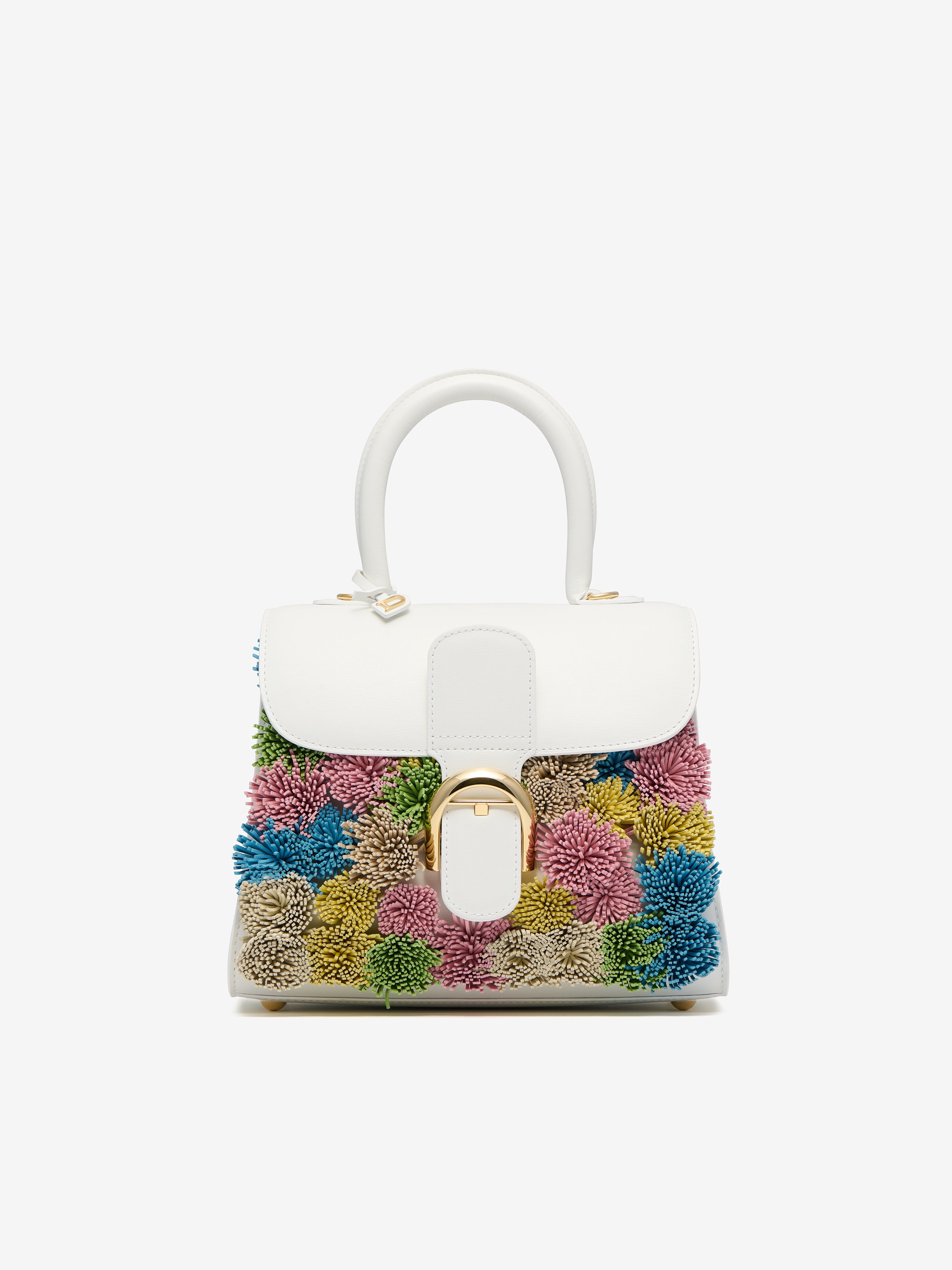 (Brillant)_Brillant PM +P Pompons Box Calf Multicolour - Optic White