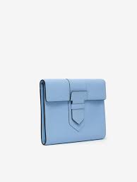 Presse A5 Pouch Taurillon Soft Azure