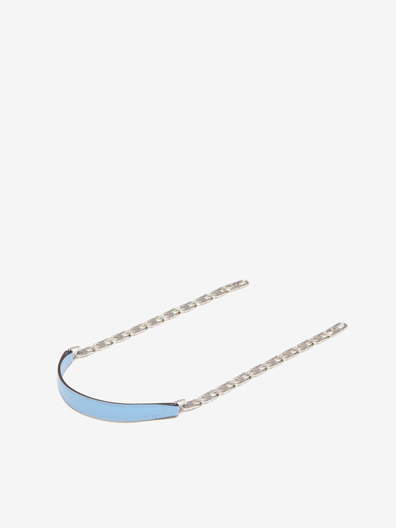 Short D Chain Strap Box Calf Azure