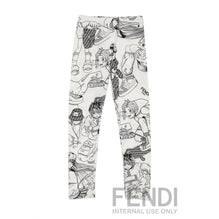 [KIDS GIRL] 화이트 캐릭터 프린트 팬츠