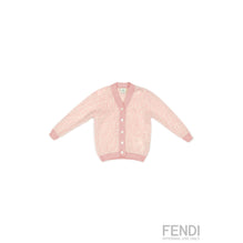 [KIDS GIRL] 핑크 FF 모노그램 배색 가디건