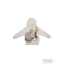 [KIDS BOY] 그레이 캐릭터 후드 스웻셔츠