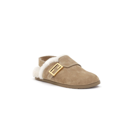 [SHOES/ACC/BAG] 로고 시어링 백스트랩 뮬