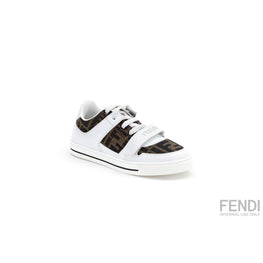 [SHOES/ACC/BAG] 화이트 FF 모노그램 레더 스니커즈